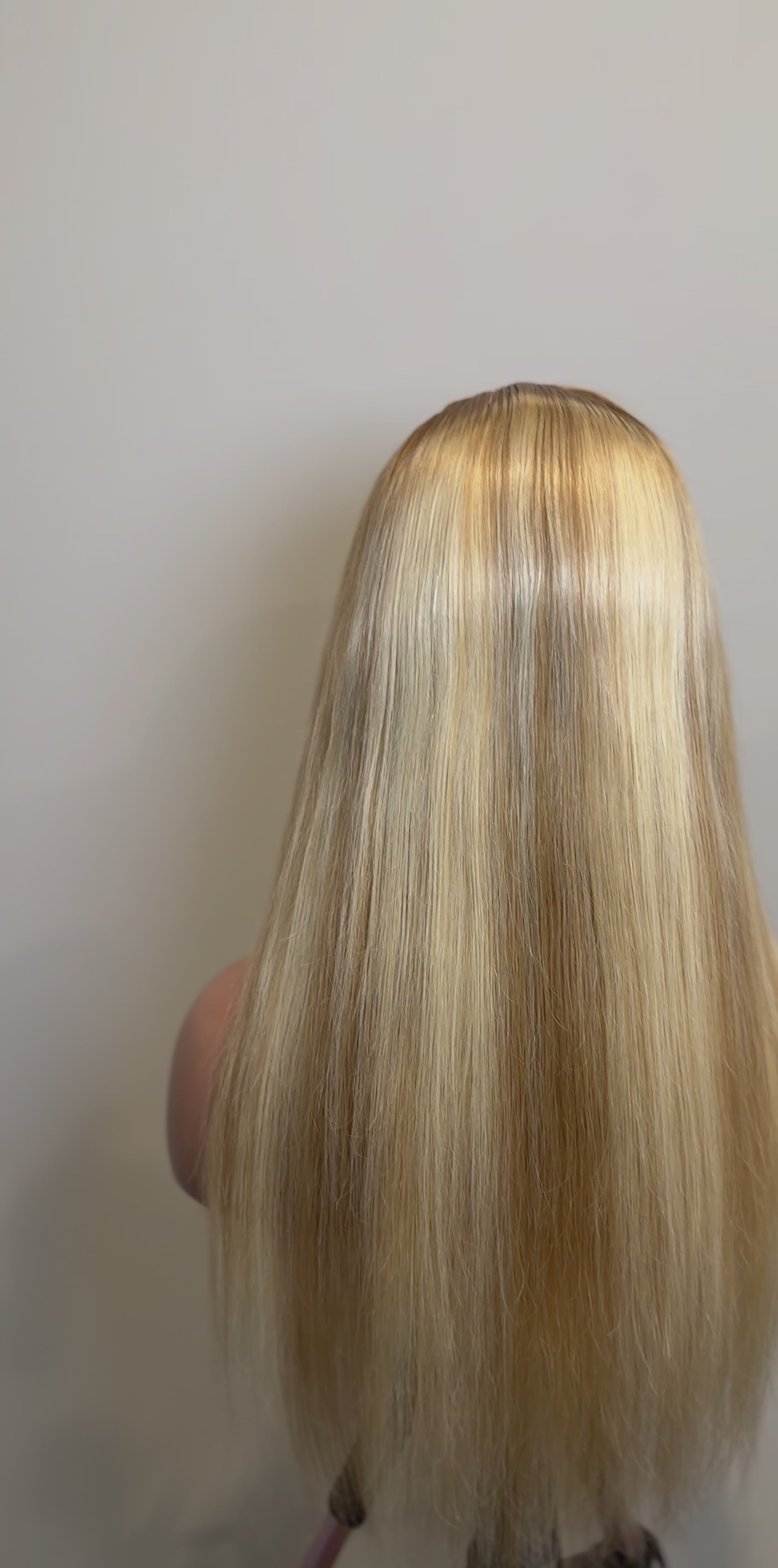 13x4 Honey Blonde Highlight Straight Lace Front Wig 200 density