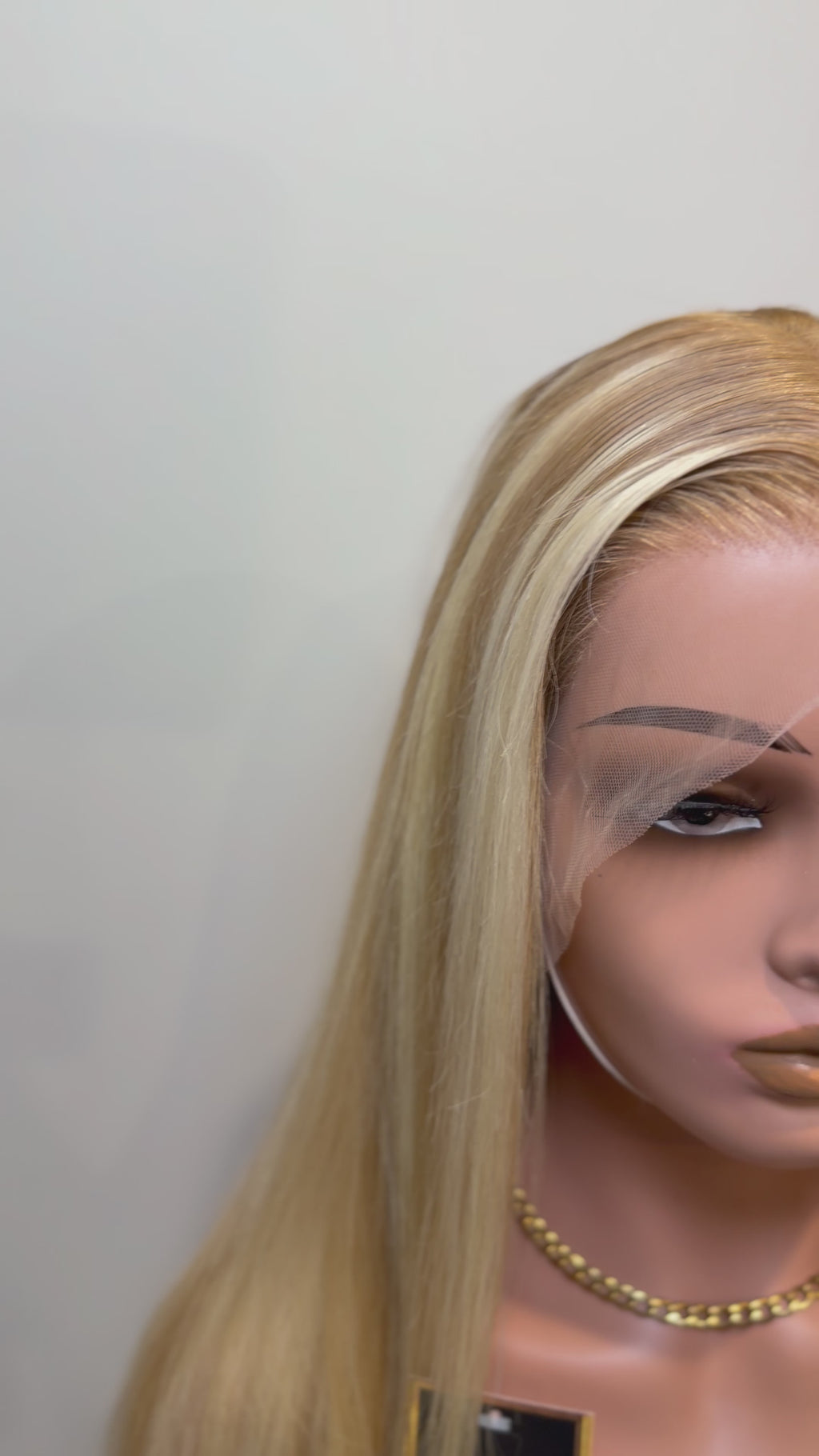 13x4 Honey Blonde Highlight Straight Lace Front Wig 200 density
